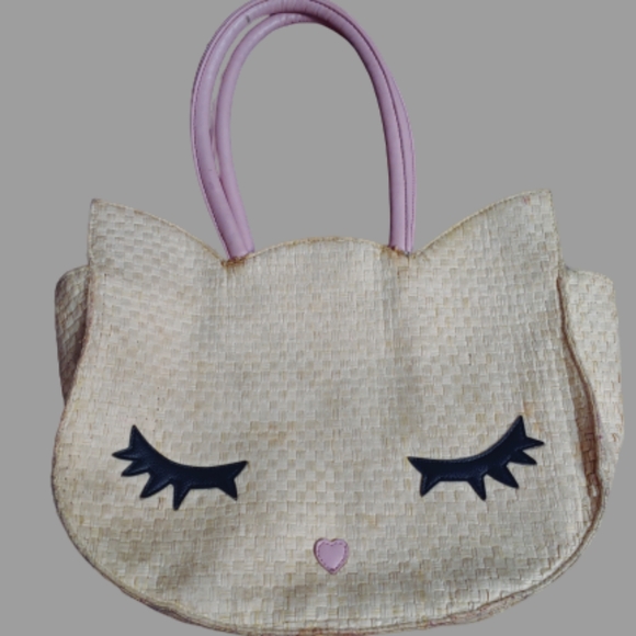 Betsy Johnson straw cat purse - Picture 1 of 16